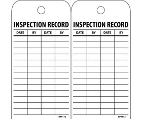 NMC RPT112ST100 Inspection Record Tag