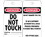NMC 3" X 6" Safety Identification Tag, Danger Do Not Touch, Price/25/ package