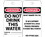 NMC 3" X 6" Safety Identification Tag, Do Not Drink This Water, Price/25/ package