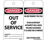 NMC RPT146ST Danger Out Of Service Tag