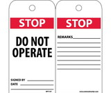 NMC RPT147 Stop Do Not Operate Tag