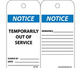 NMC RPT148 Notice Temporarily Out Of Service Tag