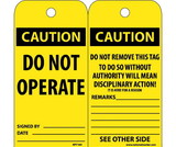 NMC RPT164 Caution Do Not Operate Tag