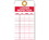 TAGS- LADDER INSPECTION- 6X3- UNRIP VINYL- 25/PK RED ON WHITE W/ GROMMET