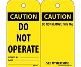 NMC RPT174ST Caution Do Not Operate Tag, Polytag, 6