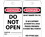 NMC 3" X 6" Safety Identification Tag, Danger Do Not Open, Price/25/ package