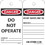 NMC 3" X 6" Safety Identification Tag, Danger Do Not Operate, Price/25/ package