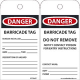 NMC RPT224ST Caution Barricade Tag Do Not Remove