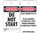 NMC 3" X 6" Safety Identification Tag, Danger Do Not Start Tag, Price/25/ package