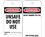 NMC RPT34ST Danger Unsafe Do Not Use Tag, Polytag, 6" x 3", Price/25/ package