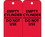 NMC 3" X 6" Safety Identification Tag, Empty Cylinder Do Not Use, Price/25/ package