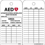 NMC RPT43 Aed Automated External Defibrillator Inspection Record Tag