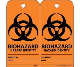 NMC RPT54 Biohazard Hazard Identity Signed By___ Date___ Tag