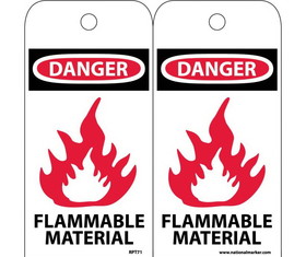 NMC RPT71 Danger Flammable Material Tag