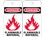 NMC 3" X 6" Safety Identification Tag, Danger Flammable Material, Price/25/ package