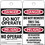 NMC RPT90ST Danger Do Not Operate Bilingual Tag, Polytag, 6" x 3", Price/25/ package
