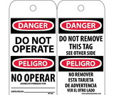 NMC RPT90 Danger Do Not Operate Bilingual Tag