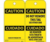 NMC RPT97 Caution Bilingual Tag