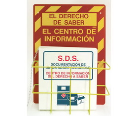 NMC RTK64SP Mini Right-To-Know Information Center - Spanish, RIGID PLASTIC .085, 20" x 16"