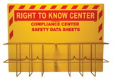NMC RTK85 Right-To-Know Center 2 Racks Without Binder, HEAVY DUTY RIGID PLASTIC 3MM, 20