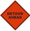 NMC 36 In X 36 In Roll Up Safety Identification Sign, Detour Ahead, Price/each