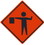 NMC 36 In X 36 In Roll Up Safety Identification Sign, Flagman Symbol, Price/each