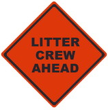 NMC RUR11V2 Roll Up Sign Litter Crew Ahead