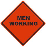 NMC RUR4 Reflective Roll-Up Men Working Sign