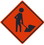 NMC 36 In X 36 In Roll Up Safety Identification Sign, Men Working Symbol, Price/each
