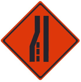 NMC RUR12 Reflective Roll-Up Merge Right Lane Sign