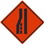 NMC 36 In X 36 In Roll Up Safety Identification Sign, Merge Right Symbol, Price/each