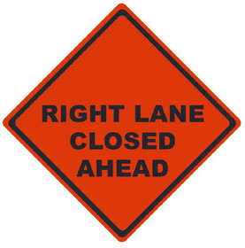NMC RUR19 Roll Up Sign Right Lane Closed Ahead