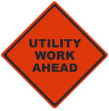 NMC RUR27 Roll Up Sign Utility Work Ahead