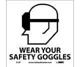 NMC S13 Wear Your Safety Goggles Sign