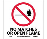 NMC S15 No Matches Or Open Flame Sign