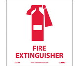 NMC S21LBL Fire Extinguisher Label, Adhesive Backed Vinyl, 4