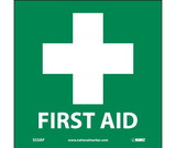 NMC S53LBL First Aid Label, Adhesive Backed Vinyl, 4