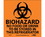 NMC 7" X 7" Vinyl Safety Identification Sign, Biohazard No Food Or Drink To Be Stored, Price/each