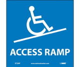 NMC S72AP Access Ramp Graphic Label, Adhesive Backed Vinyl, 4