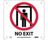 NMC S7R No Exit W/ Graphic Label, Rigid Plastic, 7