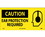 NMC 7" X 17" Vinyl Safety Identification Sign, Caution Ear Protection Required, Price/each
