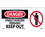 NMC 7" X 17" Vinyl Safety Identification Sign, Danger Unauthorized Persons Keep Out, Price/each