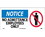 NMC 7" X 17" Vinyl Safety Identification Sign, Notice No Admittance Employees Only, Price/each