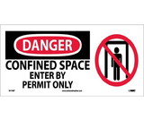 NMC SA146 Danger Confined Space Enter By Permit Only Sign