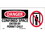 NMC 7" X 17" Vinyl Safety Identification Sign, Danger Confined Space Enter By Permit On, Price/each