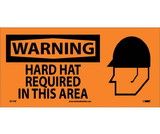 NMC SA174 Warning Hard Hat Required In This Area Sign