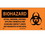 NMC 7" X 17" Vinyl Safety Identification Sign, Biohazard Eating, Drinking , Smoking, Ap, Price/each