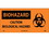 NMC 7" X 17" Vinyl Safety Identification Sign, Biohazard Caution Biological Hazard, Price/each