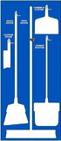 NMC SB102 Janitorial Shadow Board, Blue/White