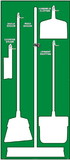 NMC SB104 Janitorial Shadow Board, Green/White